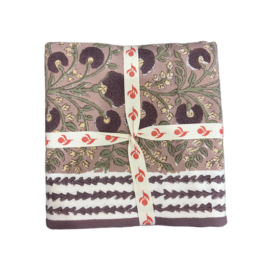 Cactus Flower Olive & Fig Tablecloth