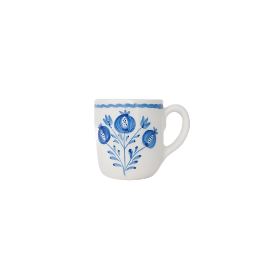 Pomegranate Trio Sketch Cobalt Blue Mug Set of 2