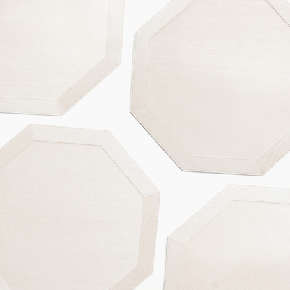 Ivory Octagonal Placemats - Set of 4