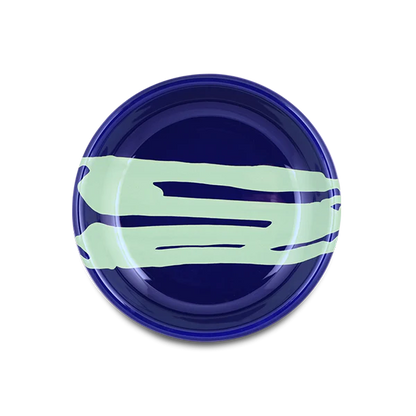 Primavera Small Plate Mint on Indigo