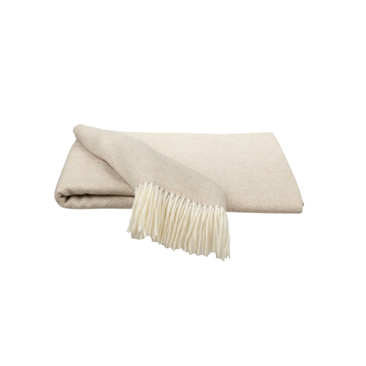 Southampton Home Merino Wool Herringbone Throw