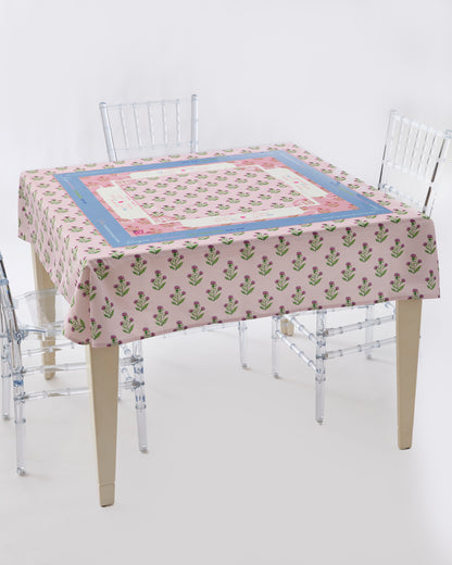 Purple Thistle Instructional Mahjong Tablecloth