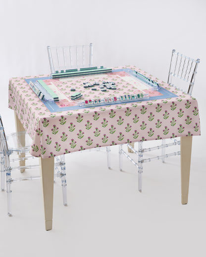 Purple Thistle Instructional Mahjong Tablecloth