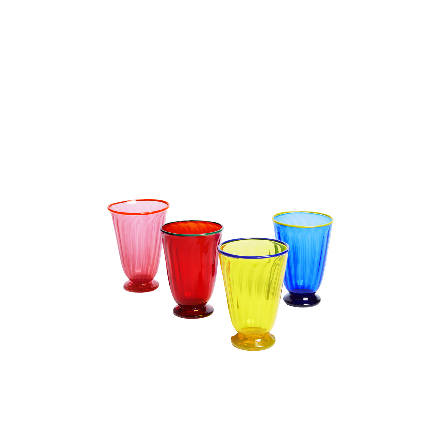 Rainbow Glass Set of 4