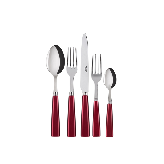 Icône 5-Piece Cutlery Set - Red