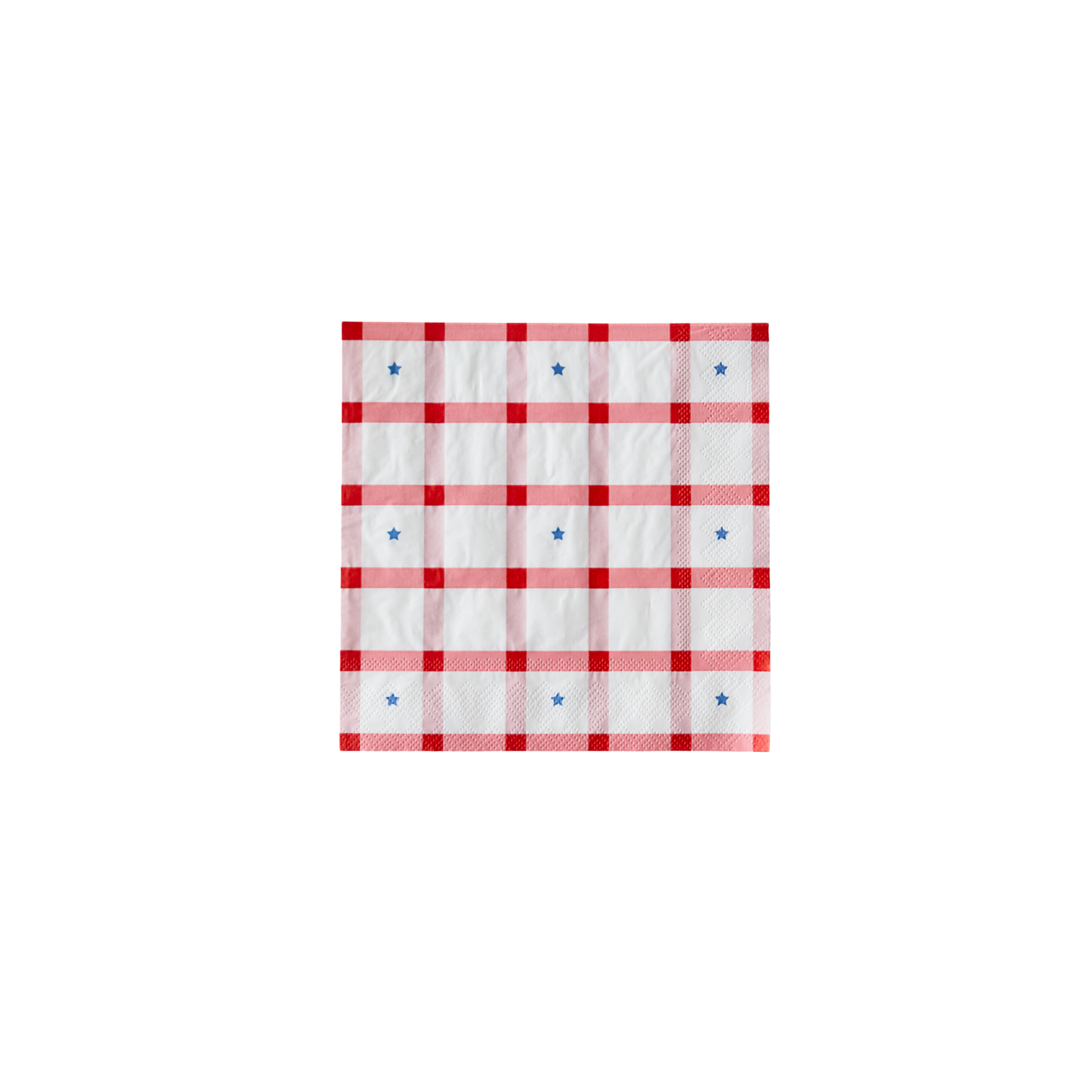 Red Gingham 4th of July Large Napkins – Set of 20