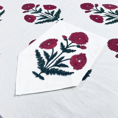 Red Poppy Dinner Napkins - Set of 4