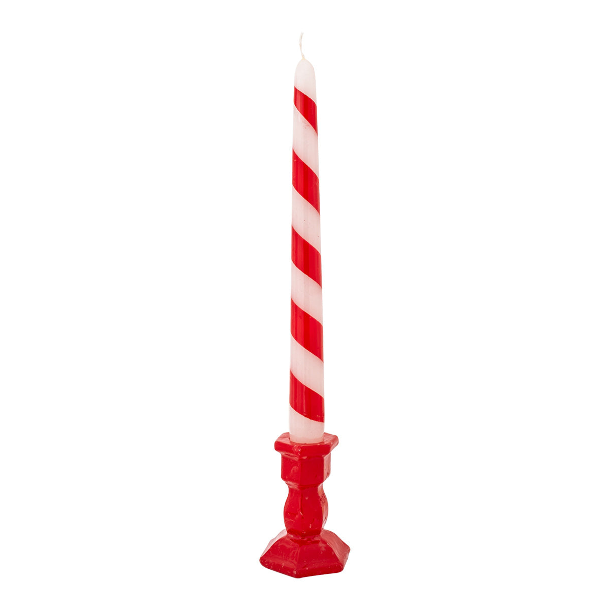 Conical Candle CM 25 Red Diagonal Stripe