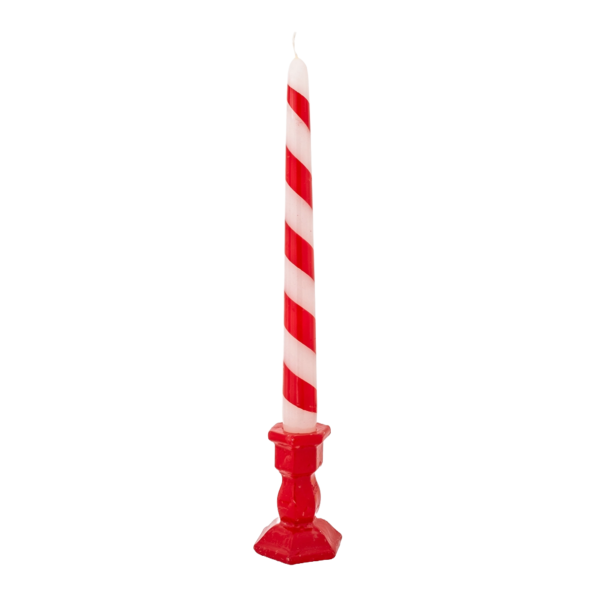 Conical Candle CM 25 Red Diagonal Stripe