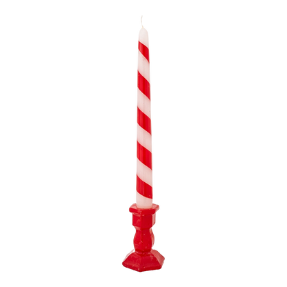 Conical Candle CM 25 Red Diagonal Stripe