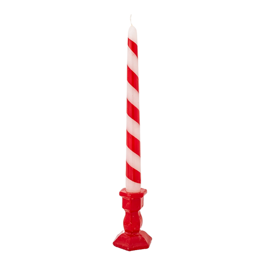 Conical Candle CM 25 Red Diagonal Stripe