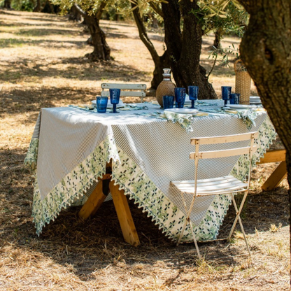 Amalfi Tablecloth in Stain-Resistant Cotton