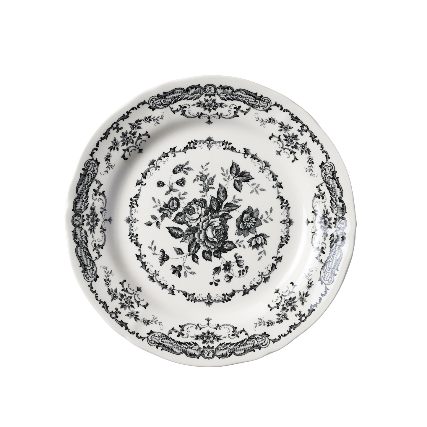 Dinner Plate 10.2" Rose Black