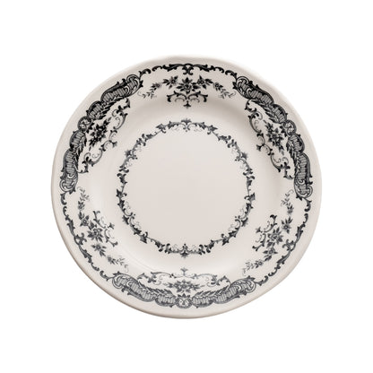 Bread Plate 6 inch Rose Black