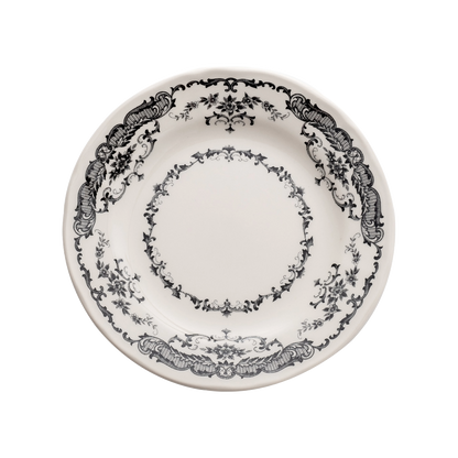 Bread Plate 6 inch Rose Black