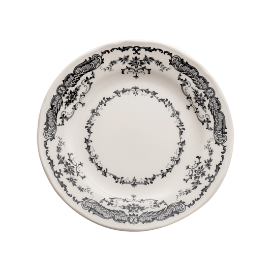 Bread Plate 6 inch Rose Black