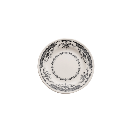 Rose Bread Plate in Black