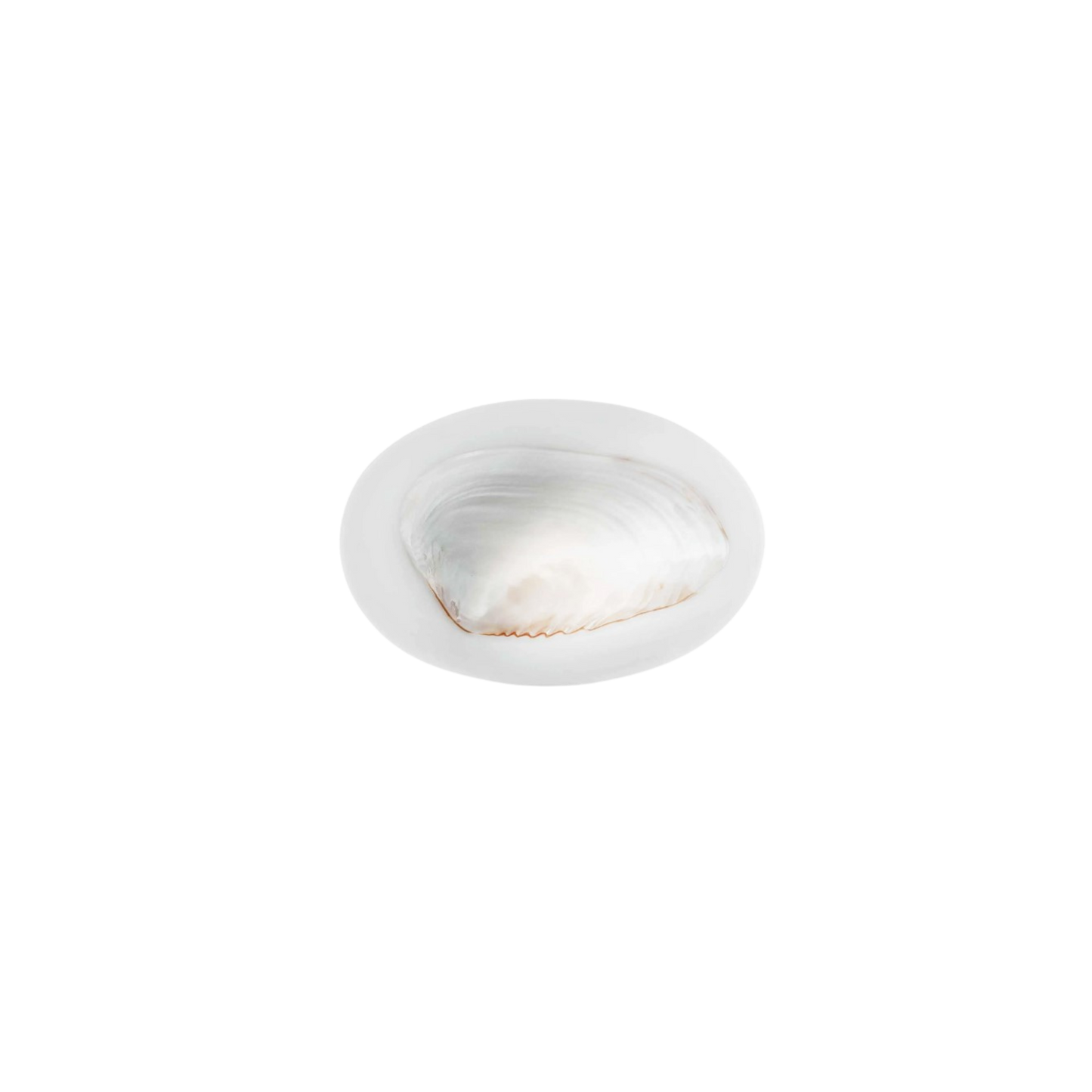 Round Caviar Dish in Ivory