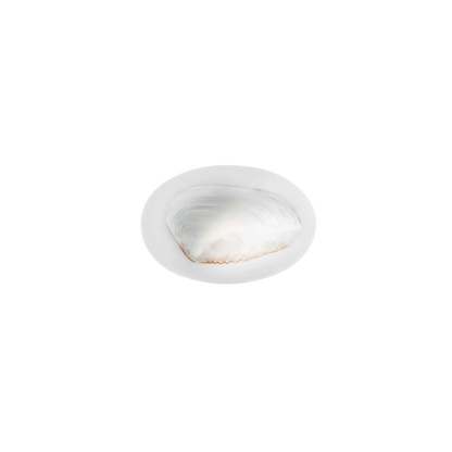 Round Caviar Dish in Ivory