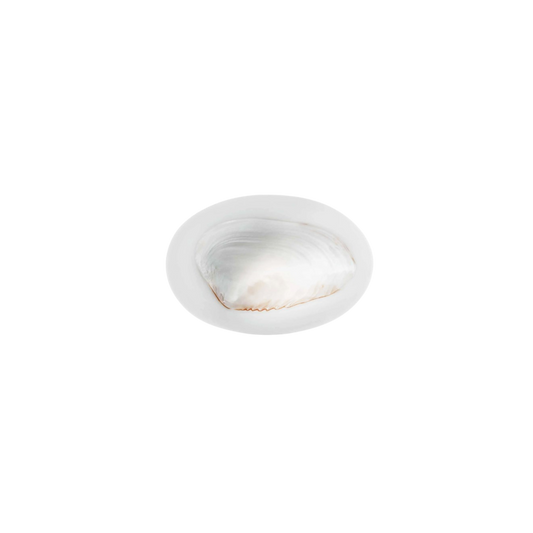 Round Caviar Dish in Ivory