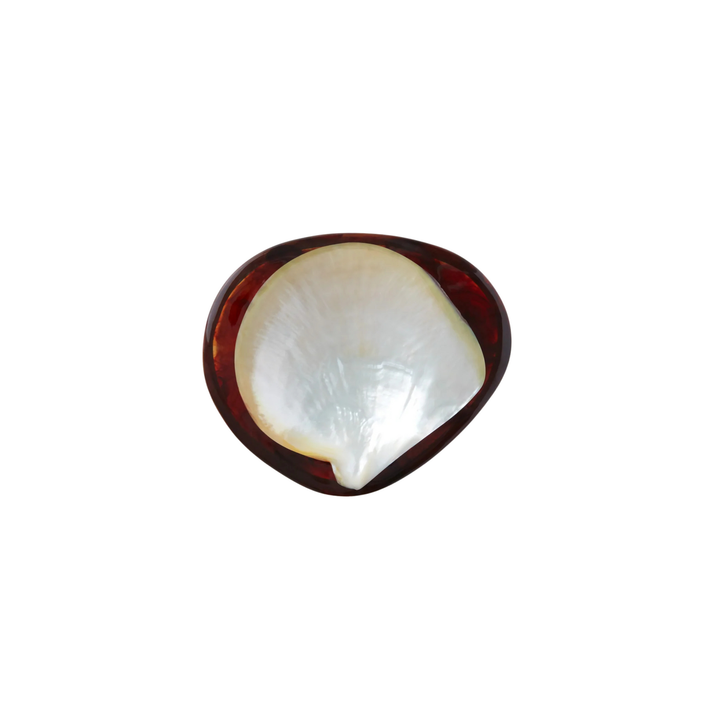 Round Caviar Dish in Tortoise