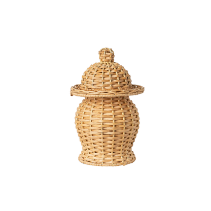 Round Wicker Jar