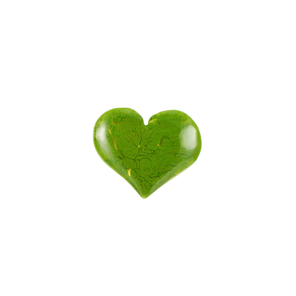 Set of 4 Heart Resin Napkin Rings - Avocado Green