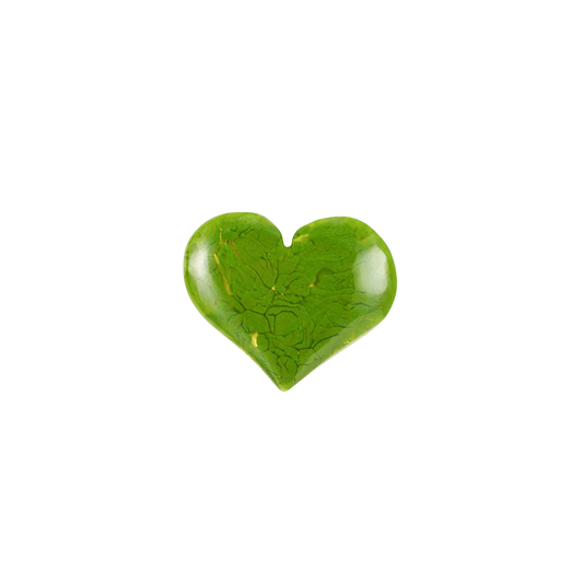 Set of 4 Heart Resin Napkin Rings - Avocado Green