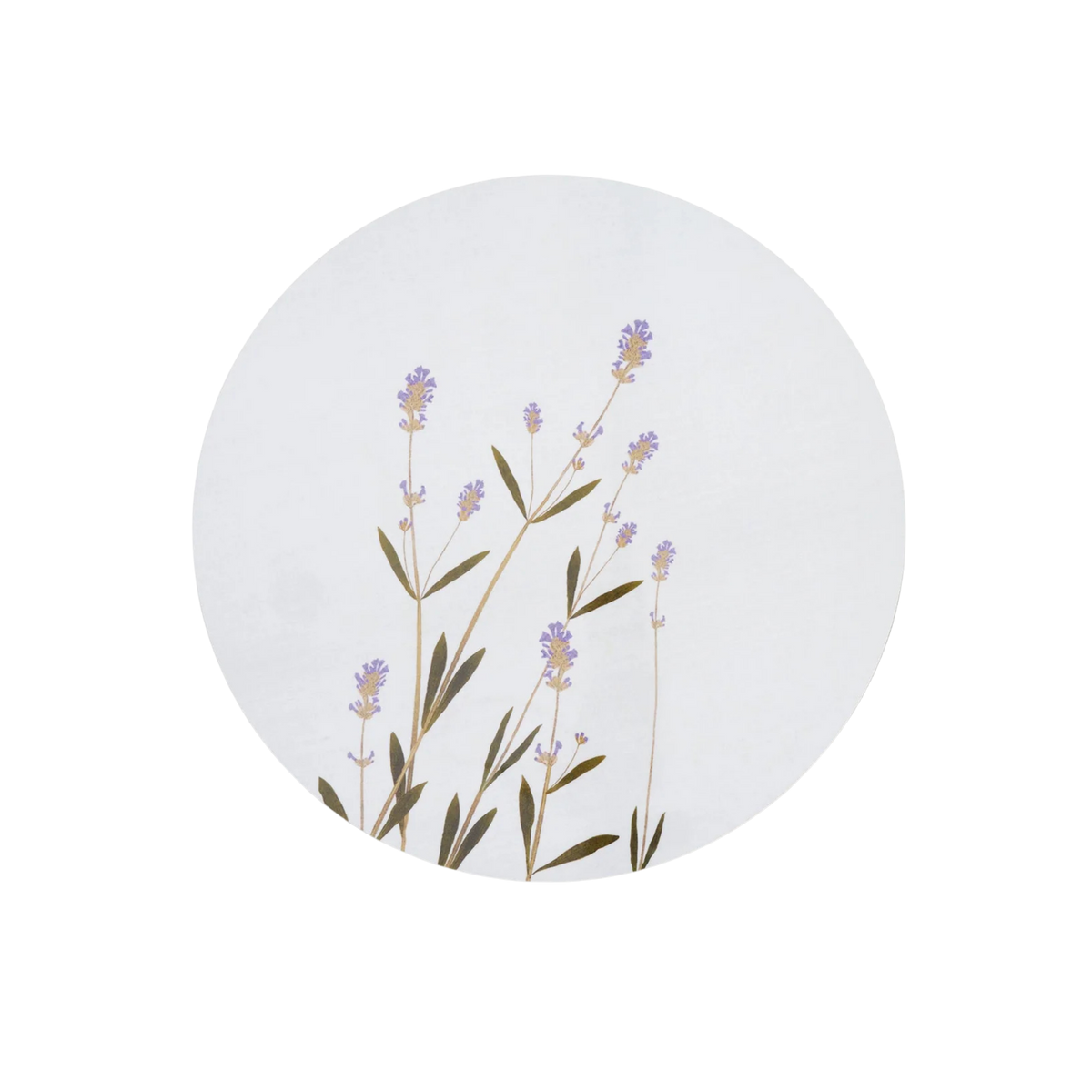 Lavender Herbarium Round Cork-Backed Placemat