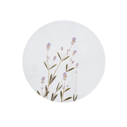 Lavender Herbarium Round Cork-Backed Placemat