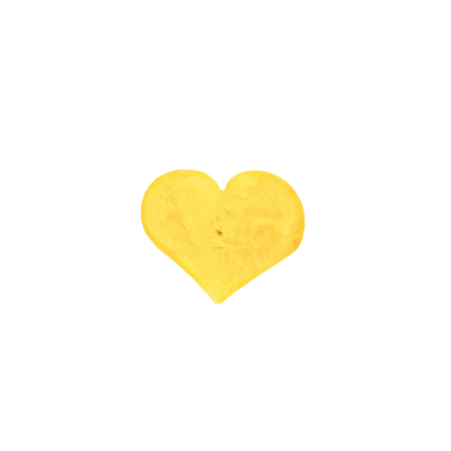 Set of 4 Heart Resin Napkin Rings - Lemon Yellow