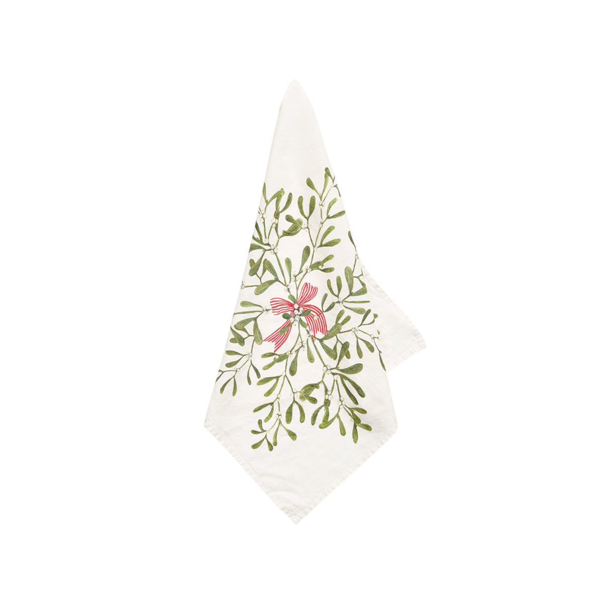 Mistletoe Kiss Linen Napkins - Set of 4