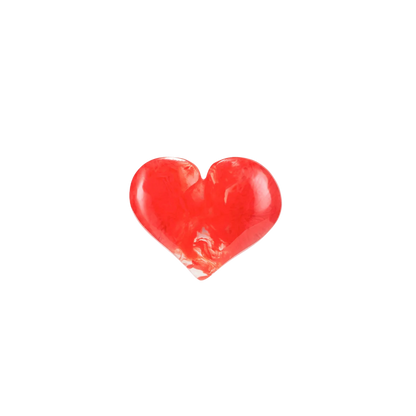 Set of 4 Heart Resin Napkin Rings - Red