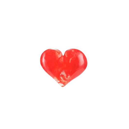Set of 4 Heart Resin Napkin Rings - Red