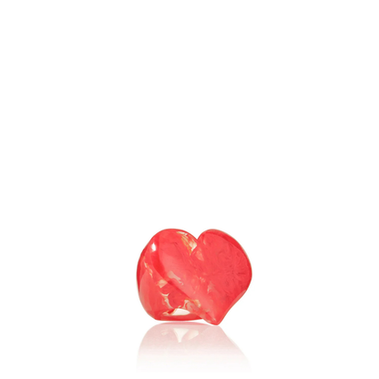 Set of 4 Heart Resin Napkin Rings - Red