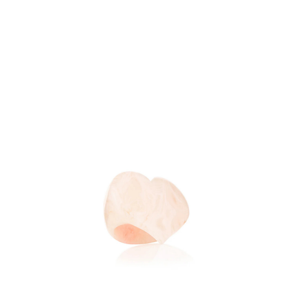 Set of 4 Heart Resin Napkin Rings - Rose Pink