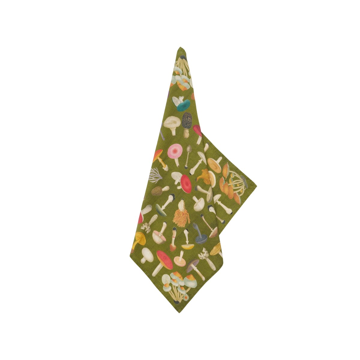 x John Derian Green Fungi Linen Napkins - Set of 4