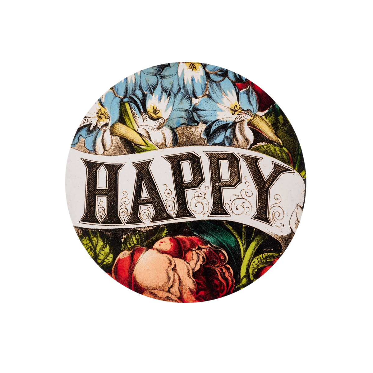 x John Derian 'Happy' Round Cork-Backed Placemat