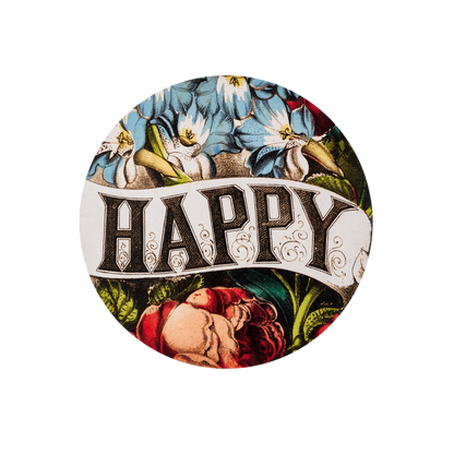 x John Derian 'Happy' Round Cork-Backed Placemat