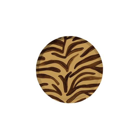 Sable Paper Hors d'Oeuvres Plate Set - Espresso
