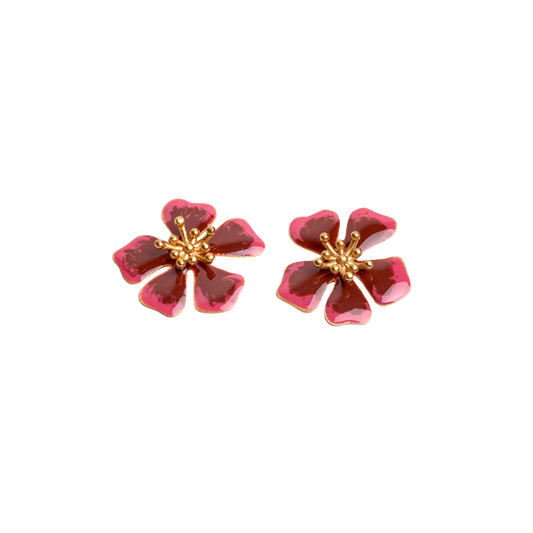 Aurora Midi Earrings - Terracotta Swirl