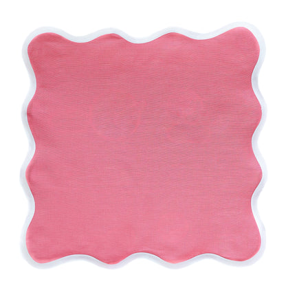 Scalloped Placemat/Napkin- Hibiscus Pink Set of 4