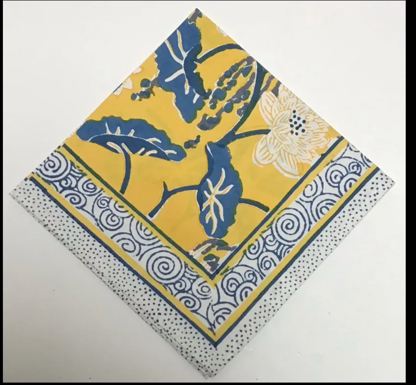 NH Napkin, 20 x 20, Yellow, Blue, White