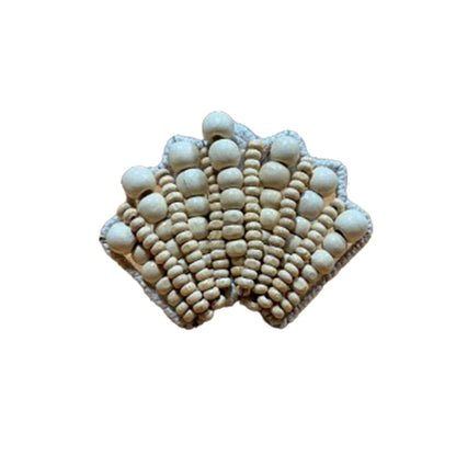 Beaded Napkin Ring - Shell (set of 2)