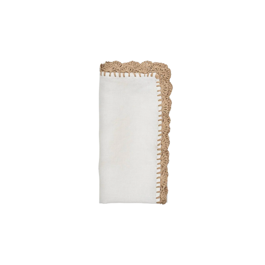 Shell Edge Napkins in Natural - Set of 4