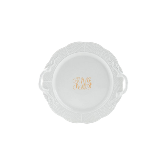 Signature Giftware Round Handled Platter with Monogram