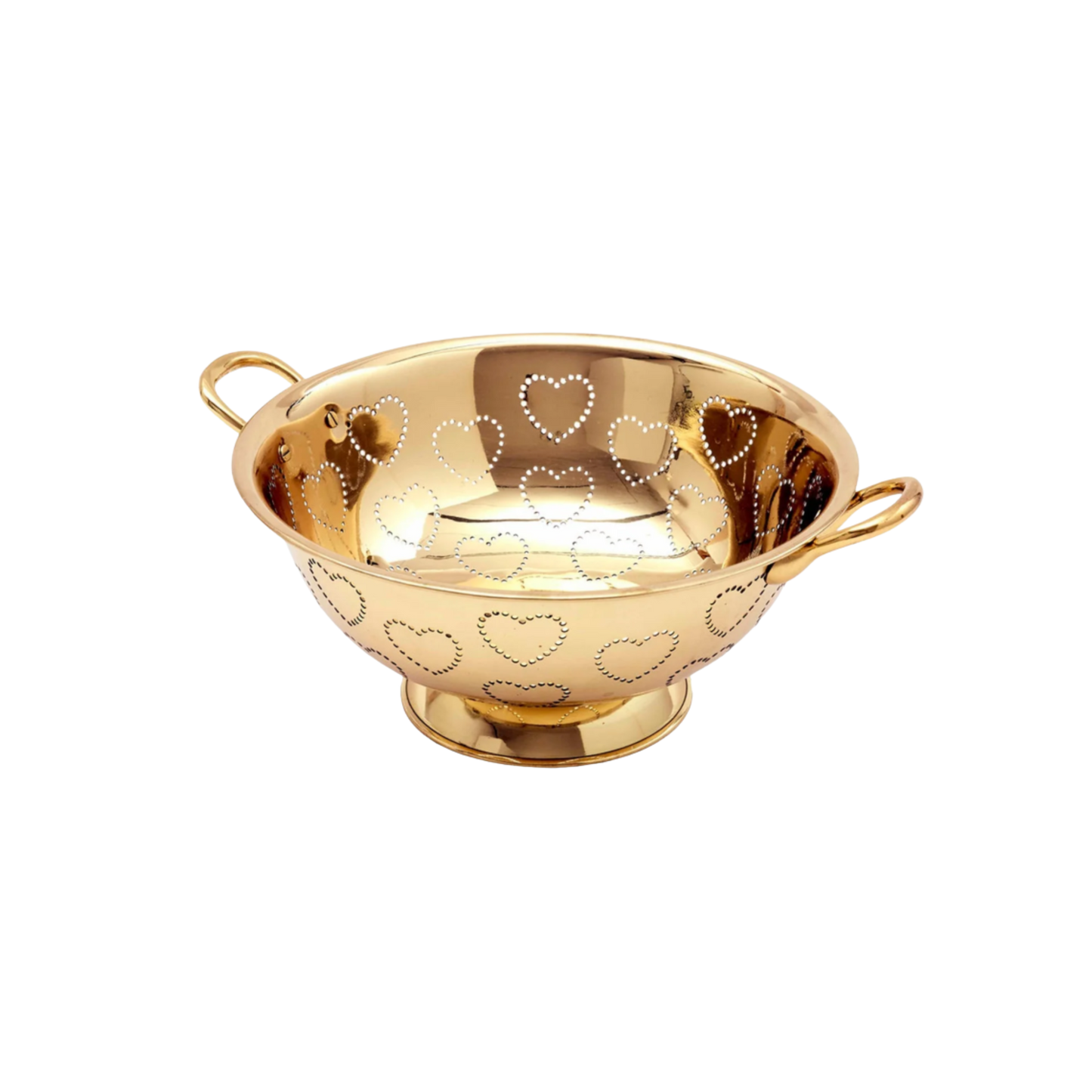Brass Heart Colander