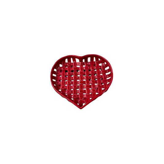 Large Woven Heart - Red
