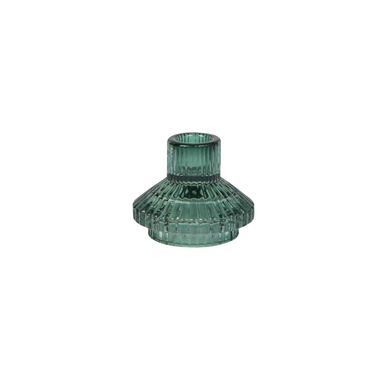 Small Sage Green Glass Candle Holder