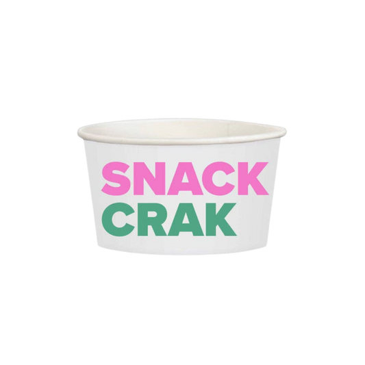 “Snack Crak” Treat Cups in Pink and Green